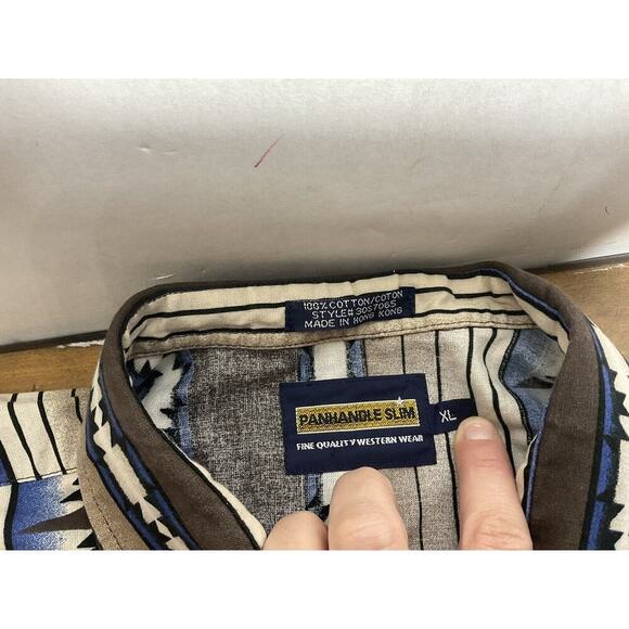 Panhandle Slim Western Shirt Long Sleeve Men’s XL Aztec Cowboy Pearl Snap - Picture 5 of 10